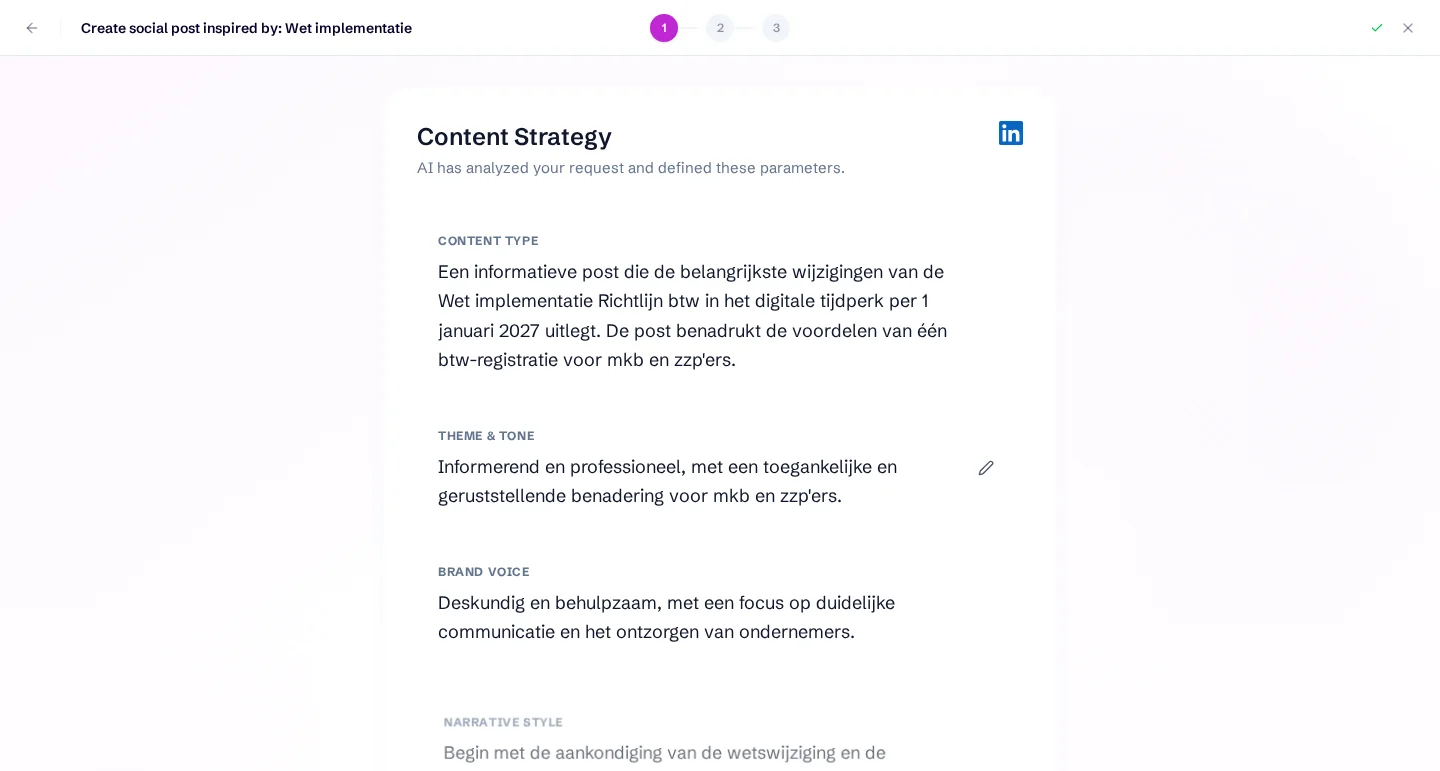 Bericht maken in Copifai